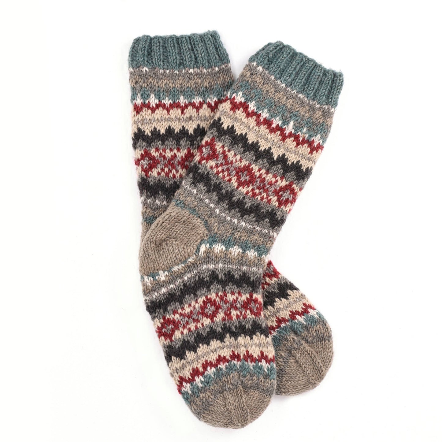 Men's Wool Knit Socks - Lincoln Blue