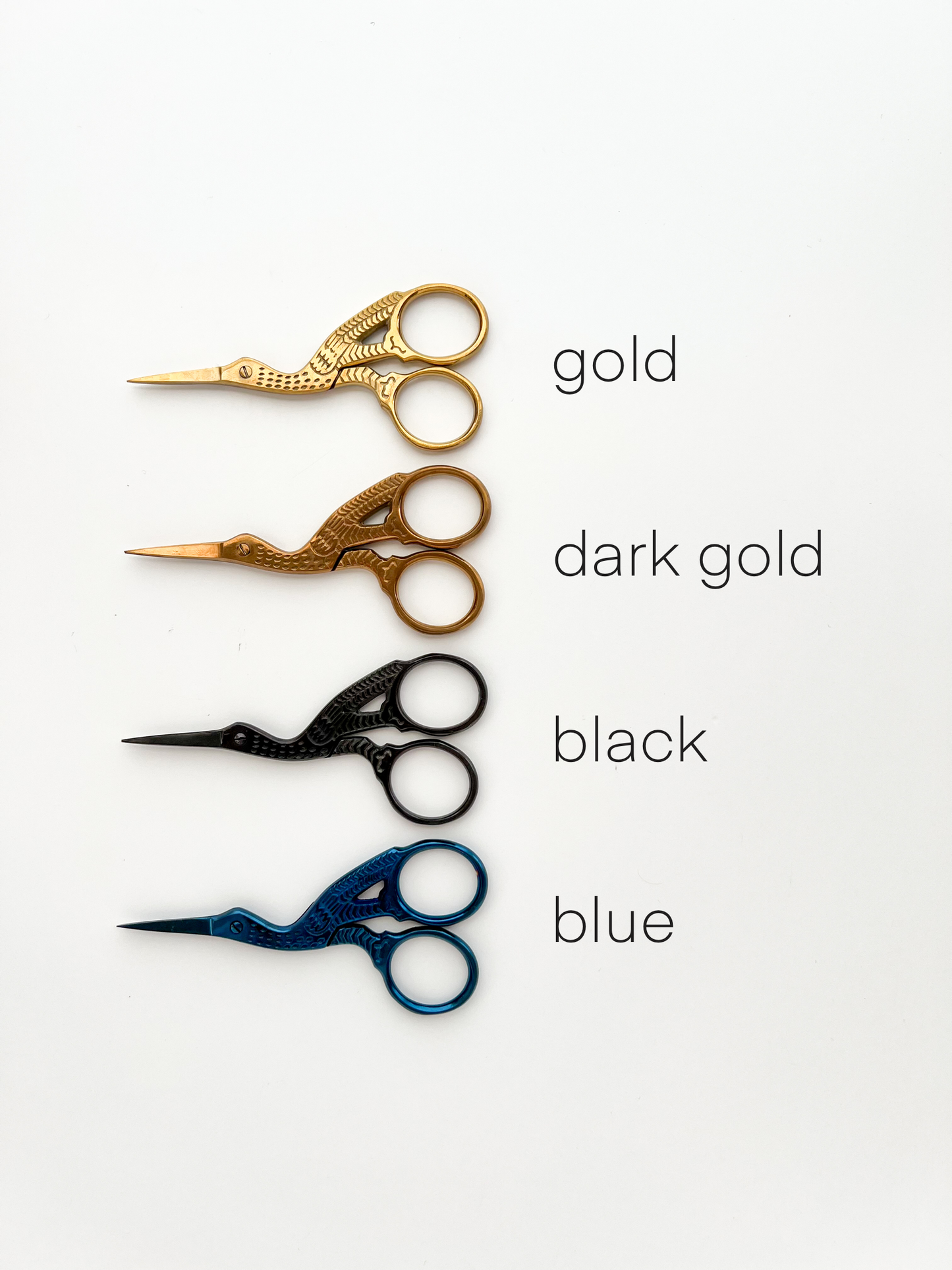 Gold Stork Embroidery Scissors