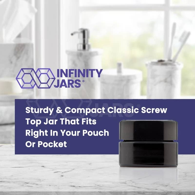 10 ml Ultraviolet Glass Screw Top Jar - .34 oz