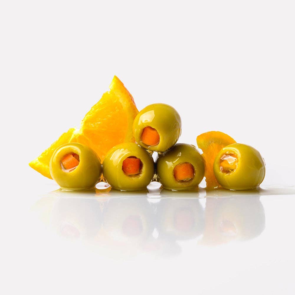 Gordal Olives (Seville) Stuffed with Orange - Triana Olivas