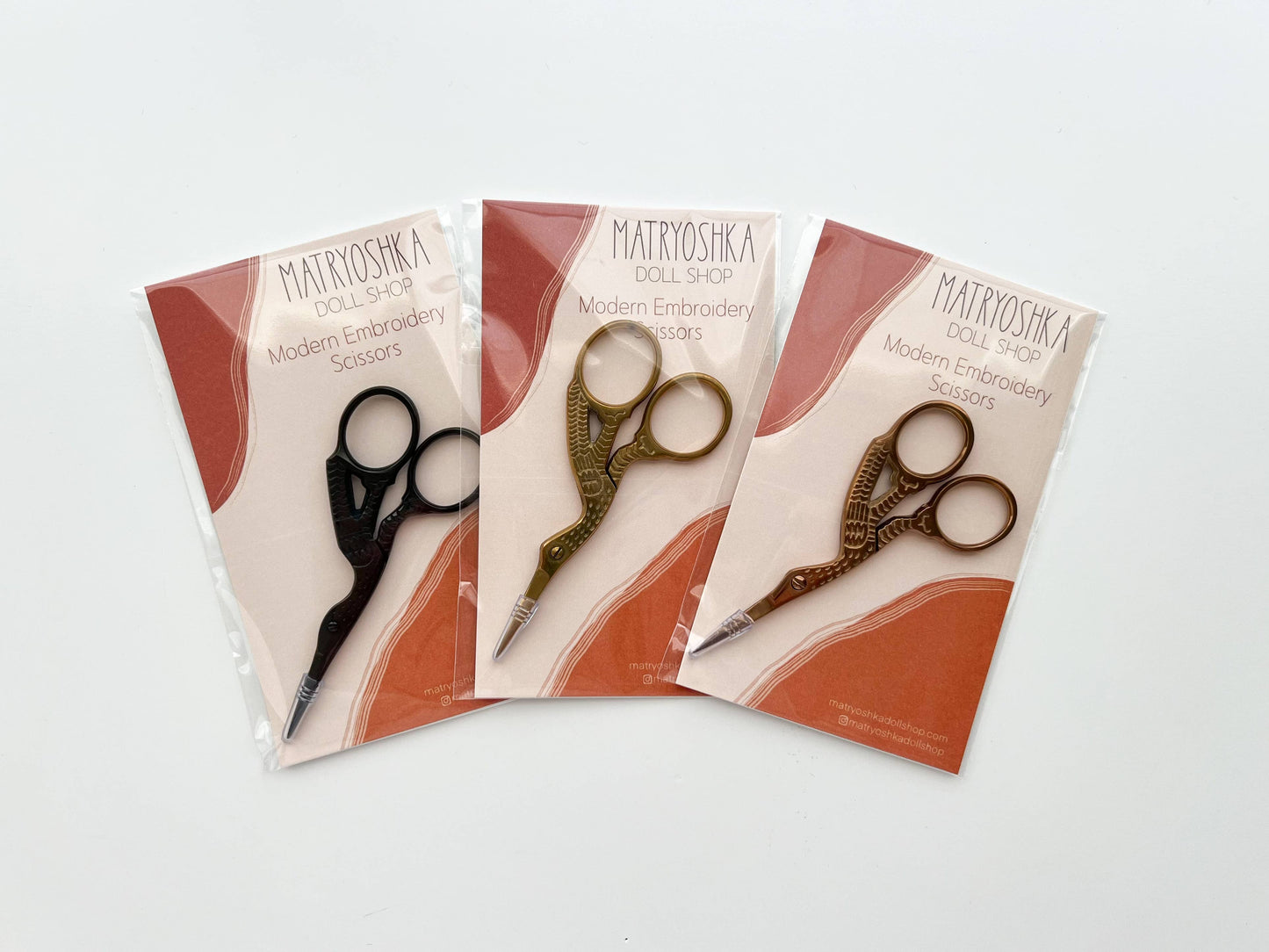 Gold Stork Embroidery Scissors