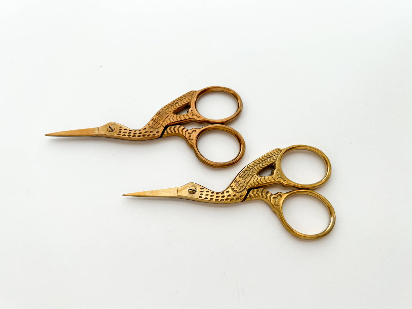 Gold Stork Embroidery Scissors
