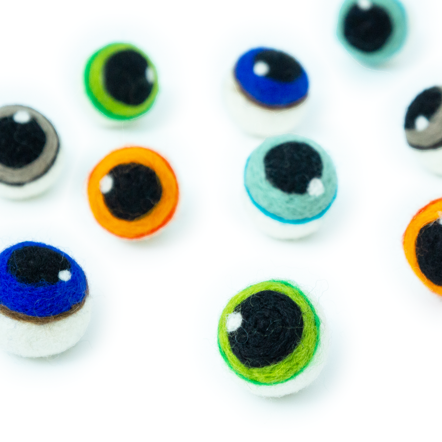 Eyeball Cat Toy - Felted Wool - Single Random Color