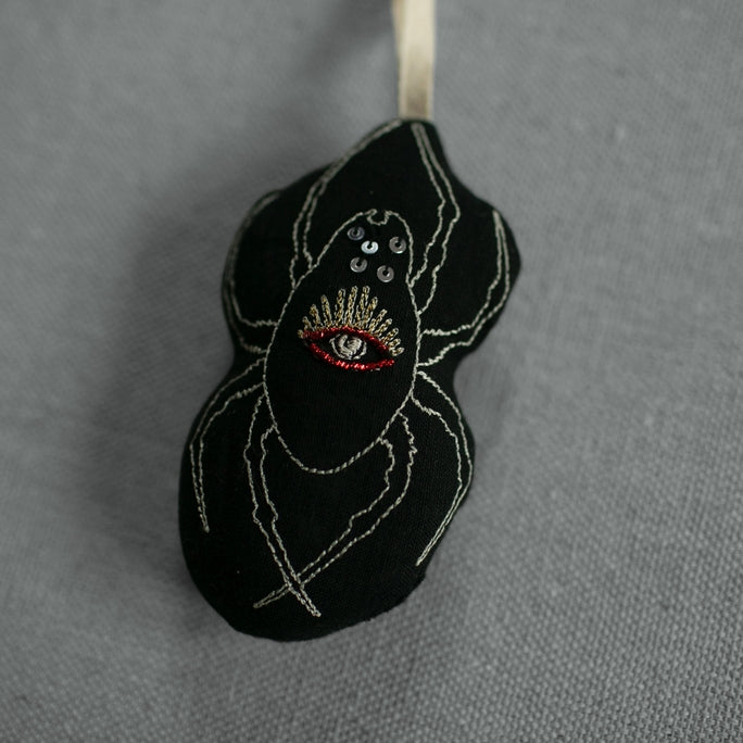 Hourglass Spider - Cotton & Lavender filled Ornament - Skippy Cotton