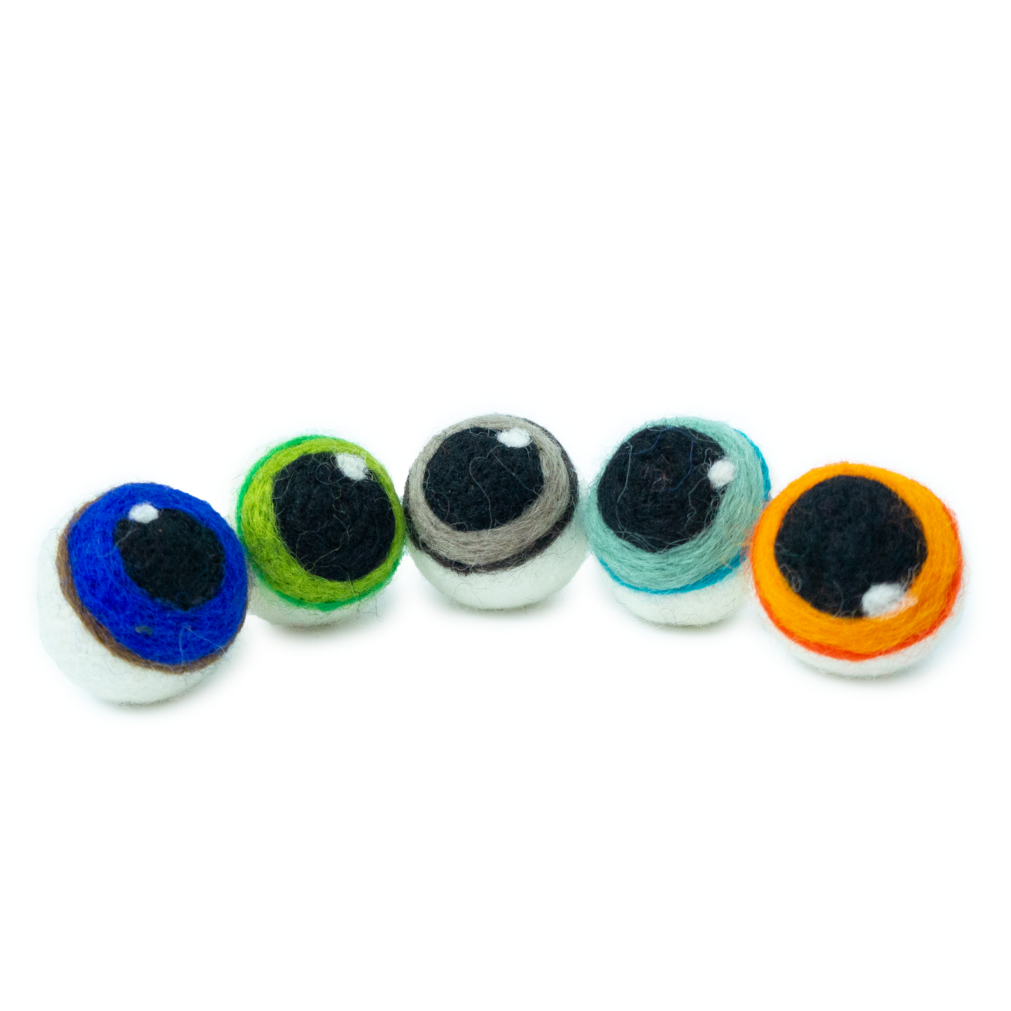 Eyeball Cat Toy - Felted Wool - Single Random Color