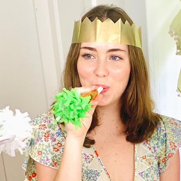Gold Metallic Paper Crowns - Set of 8