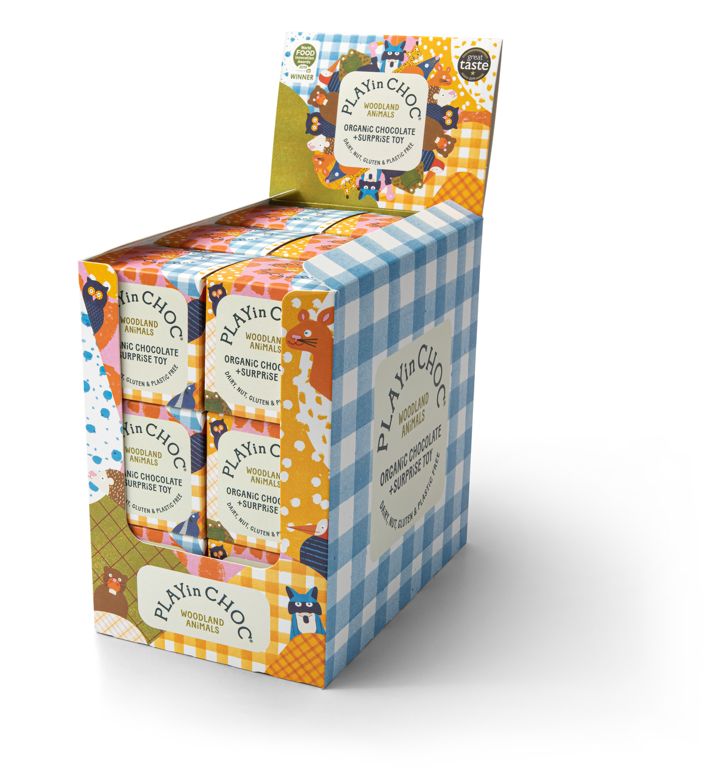 Woodland Animals - Vegan and Gluten Free Surprise Box - Puzzle Toy with Chocolate - Plastic Free - ToyChoc Box®