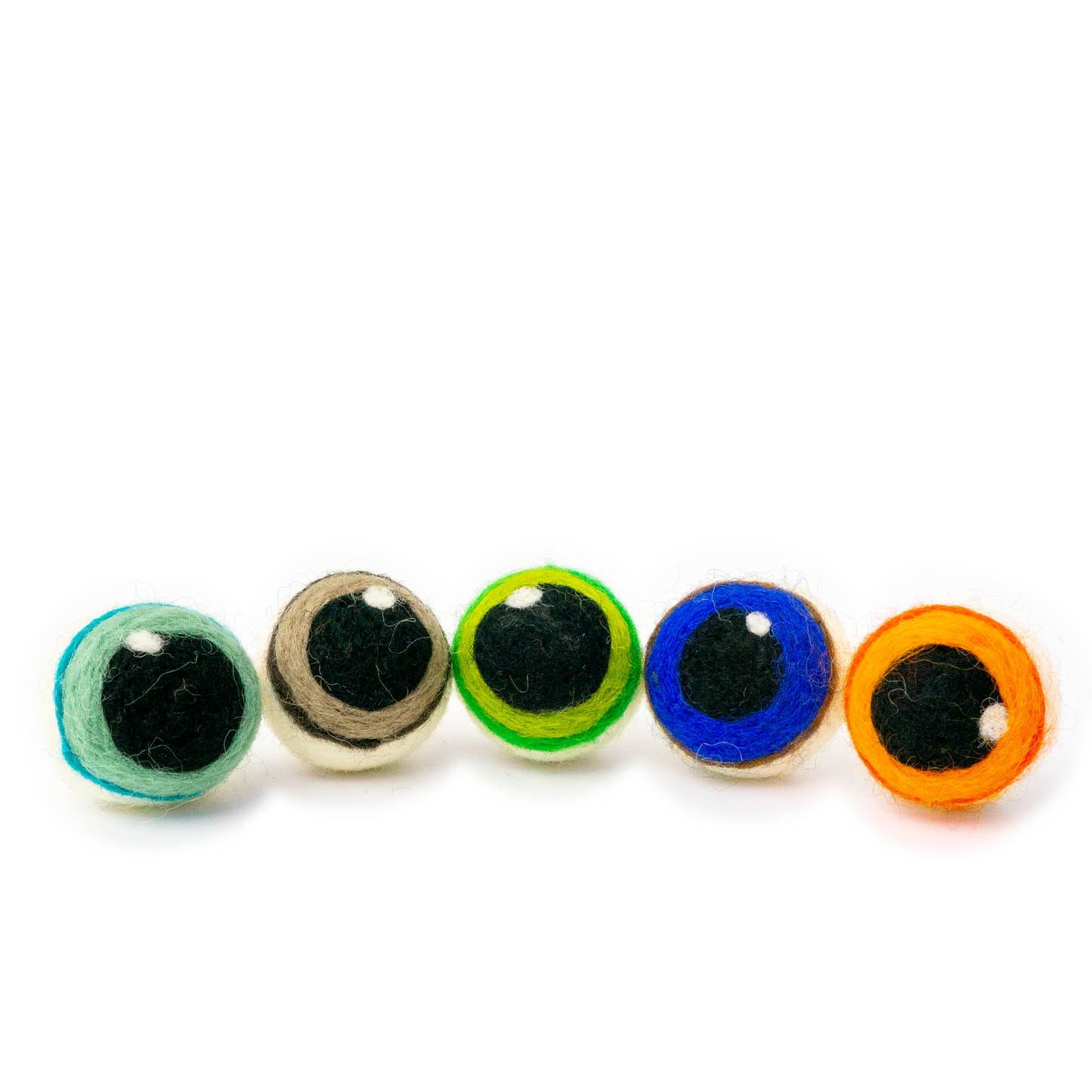 Eyeball Cat Toy - Felted Wool - Single Random Color