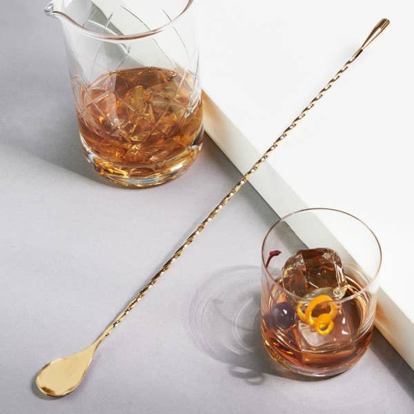 Long Handled Gold Weighted Bar Spoon