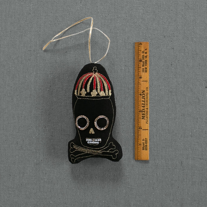 Beanie Skull - Lavender & Cotton Ornament - Skippy Cotton