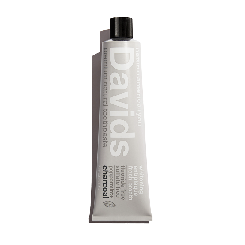 Davids Kids + Adults Premium Toothpaste - Charcoal + Mint