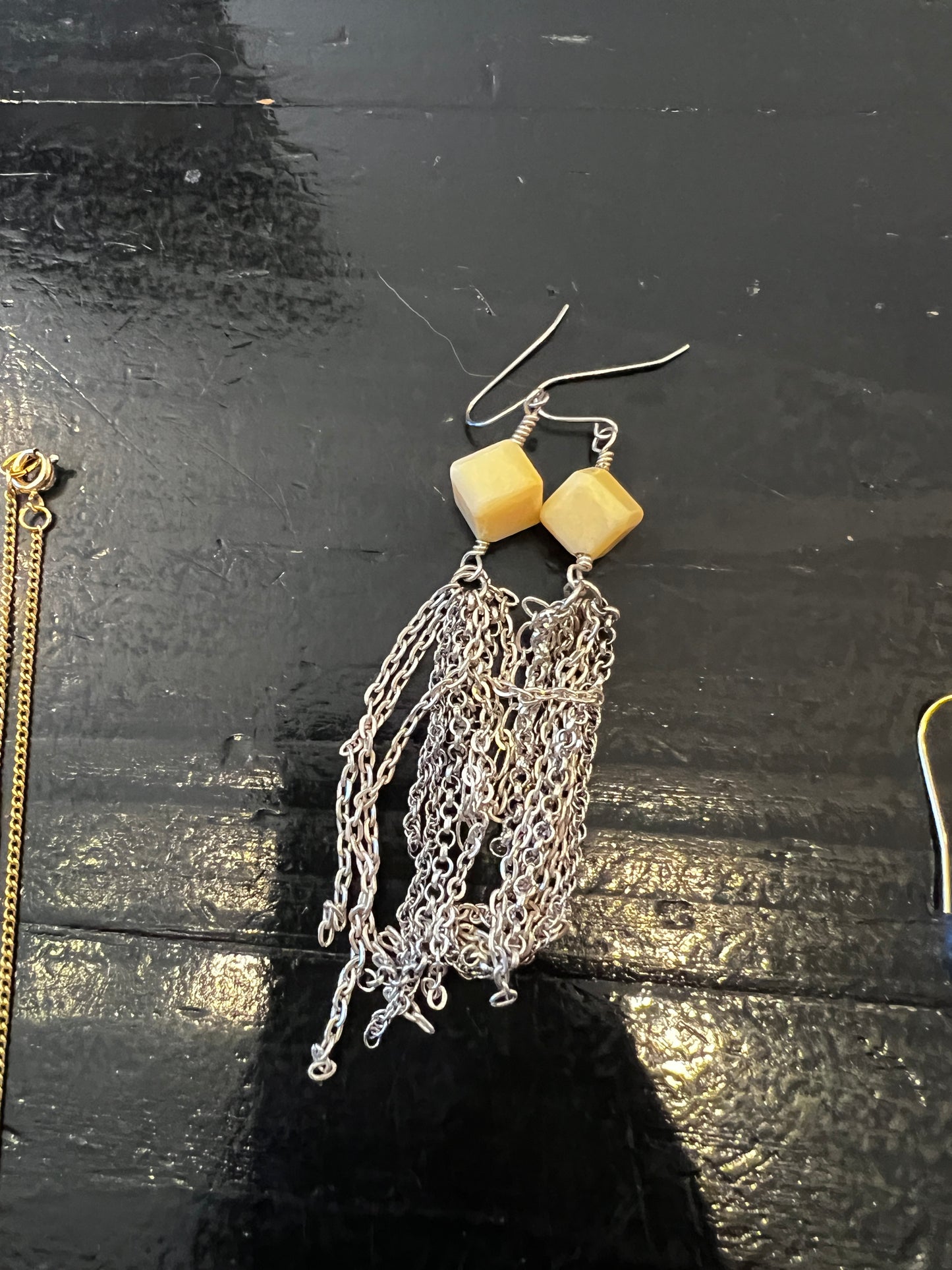 Milky Quartz Chain Dangles