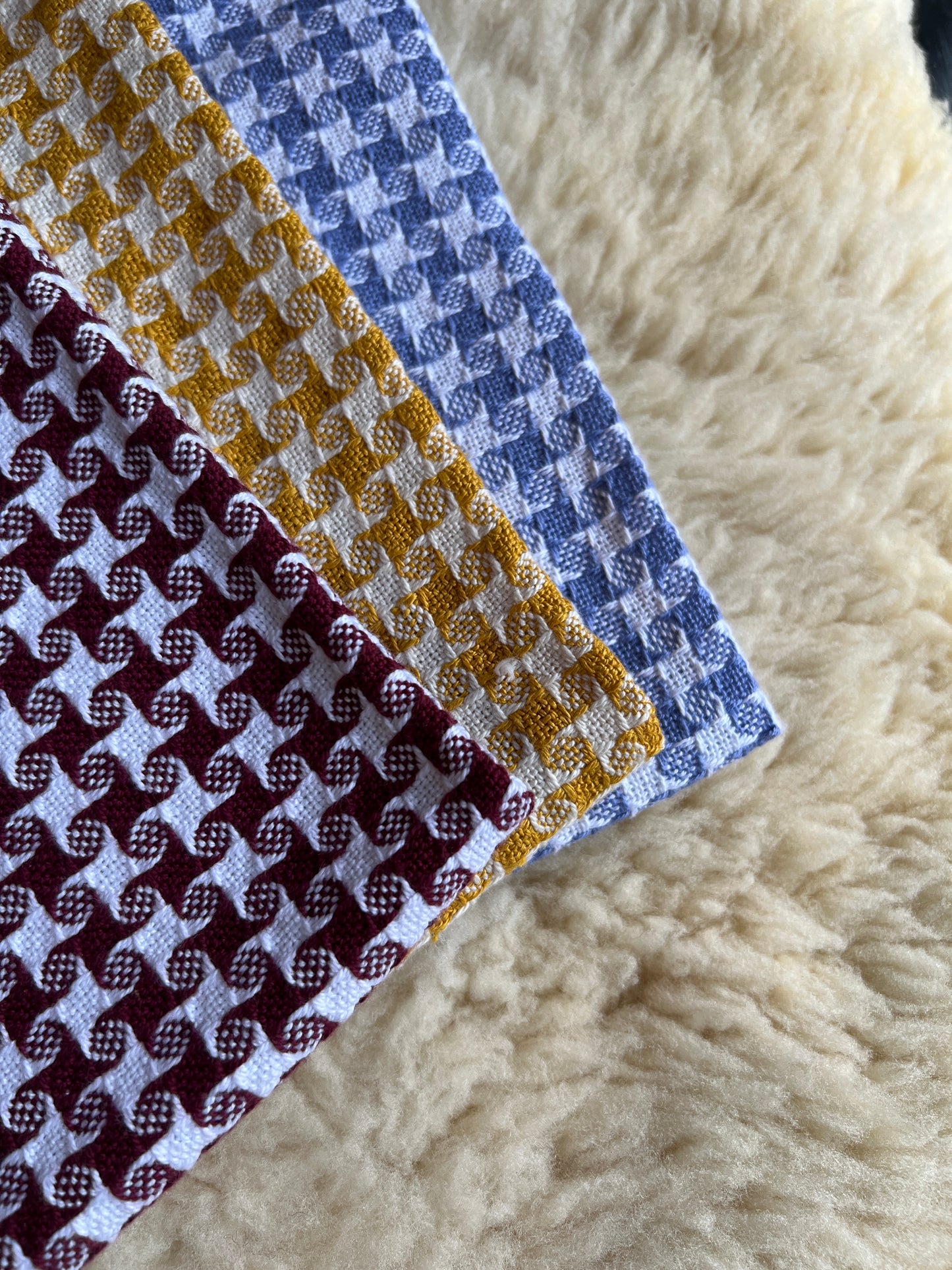 Hand Woven Cotton Towel Pinwheel weave