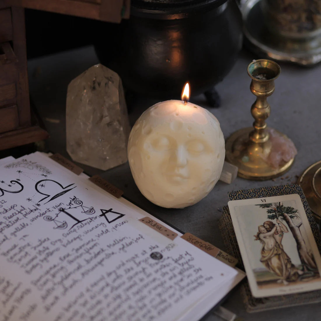 Full Moon Candle - Witch in the Woods