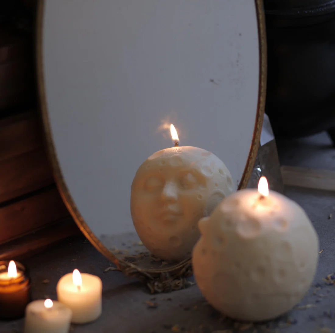 Full Moon Candle - Witch in the Woods