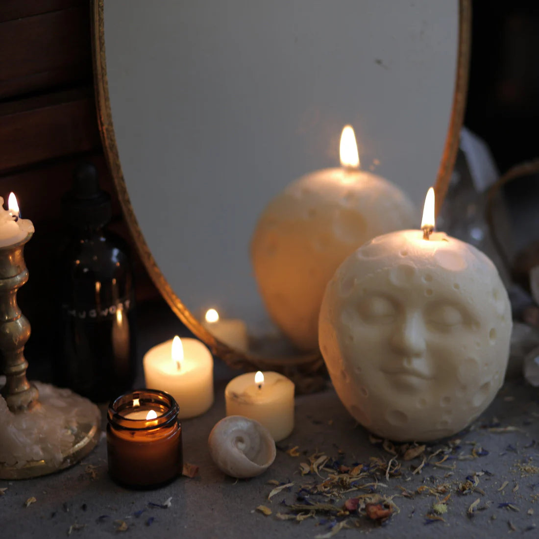 Full Moon Candle - Witch in the Woods