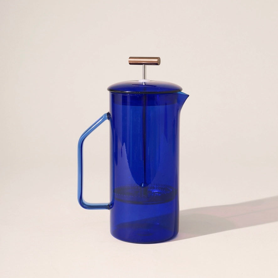 Cobalt Glass French Press