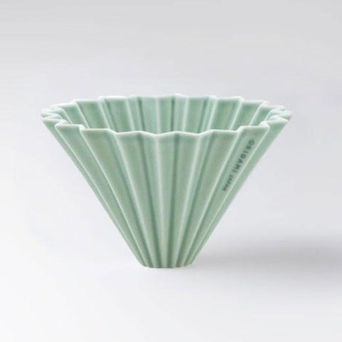 Origami Pour Over Coffee Dripper in Matte Green