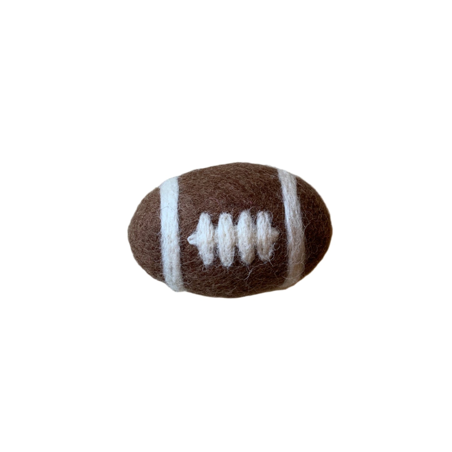 Felted Wool Football Cat or Small Dog Toy - Single Ball