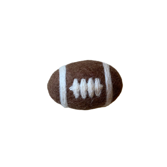 Felted Wool Football Cat or Small Dog Toy - Single Ball