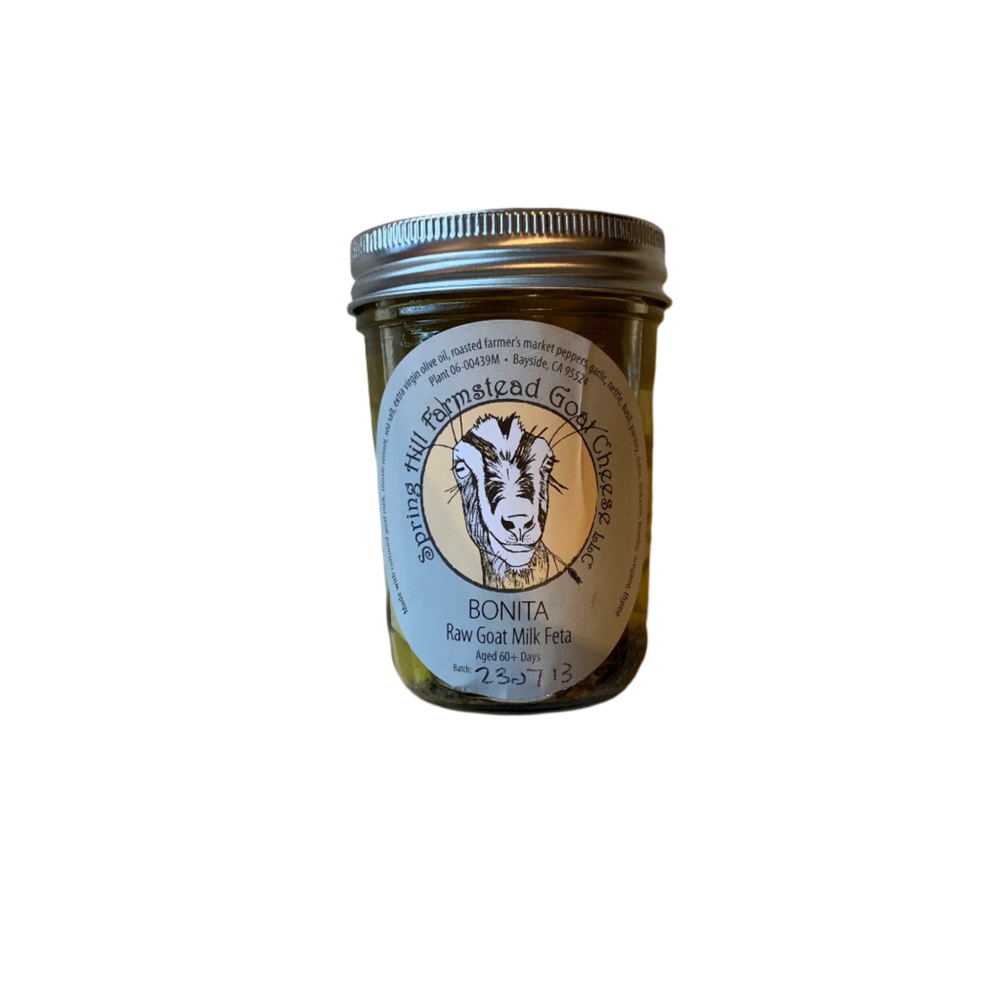 Raw Aged Feta Cheese in Olive Oil - Bonita - Spring Hill Farmstead