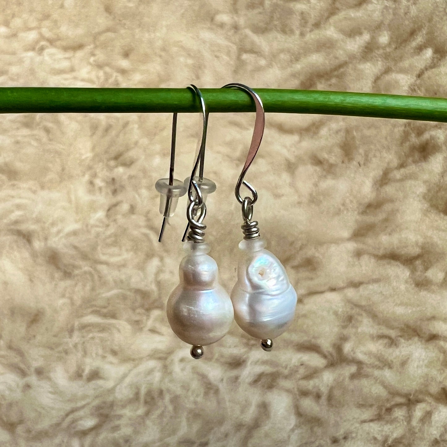 Baroque Pearl Dangle in Silver
