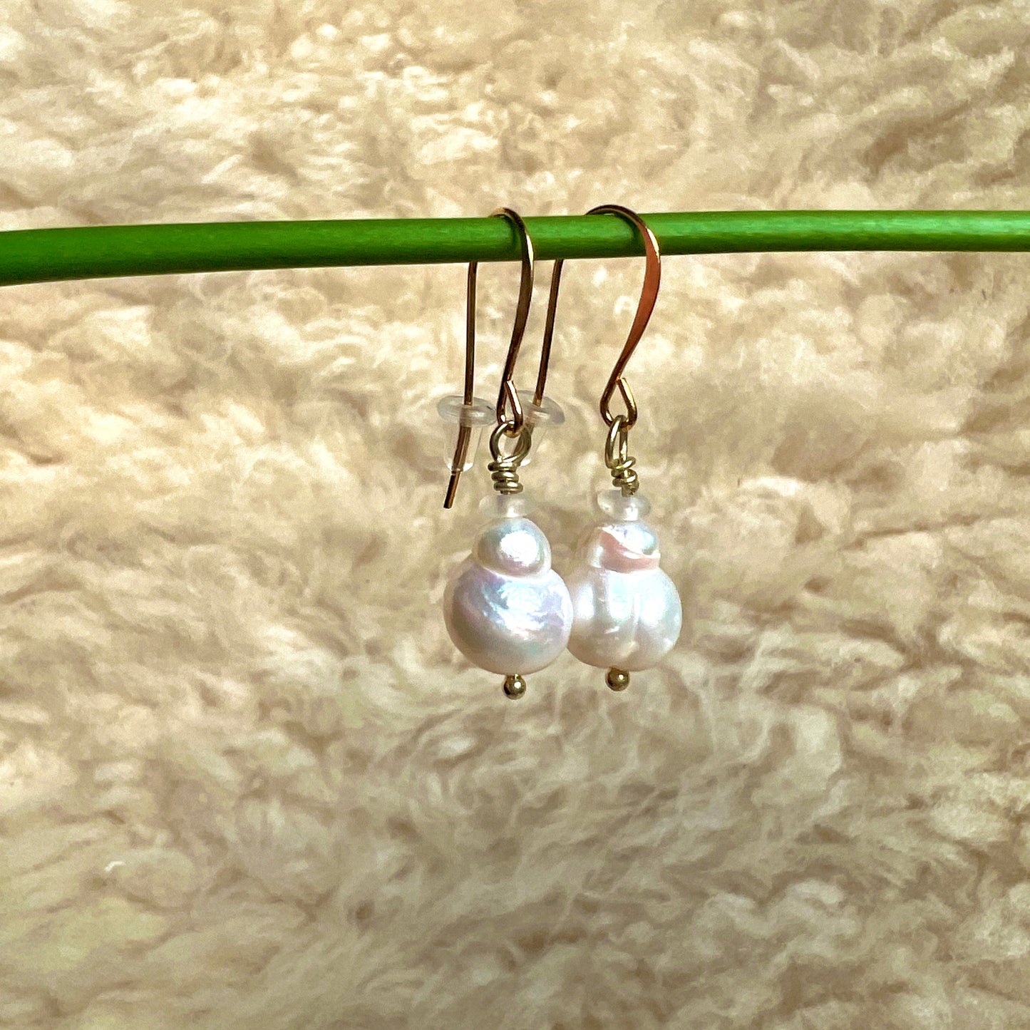 Baroque Pearl Dangle in Gold