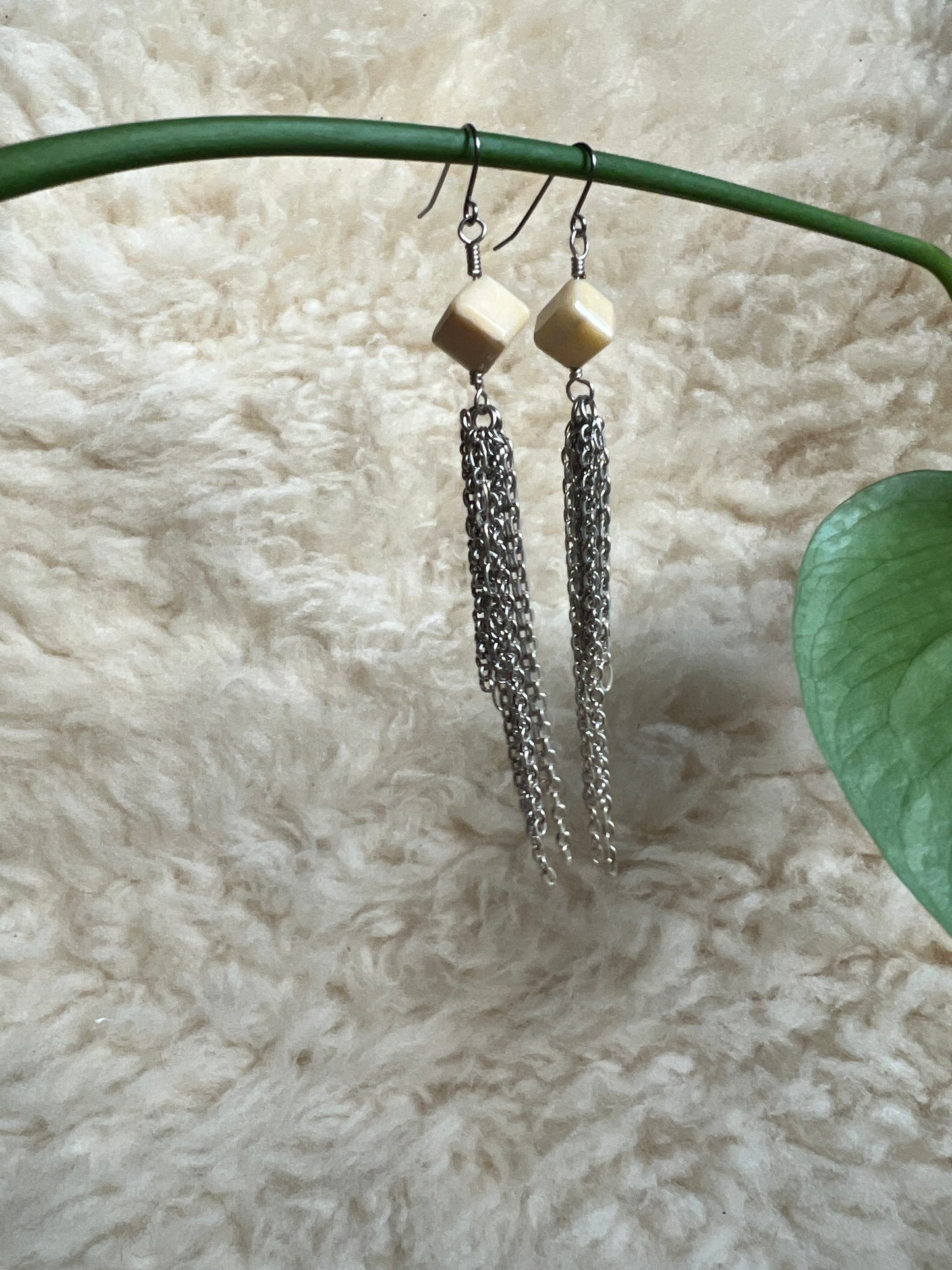 Milky Quartz Chain Dangles