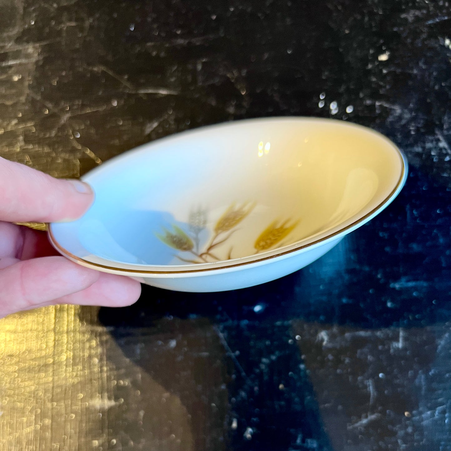 Wheaton by Noritake Dessert Bowl - Vintage China Small Bowl for Fruit or Sauces - Wheat