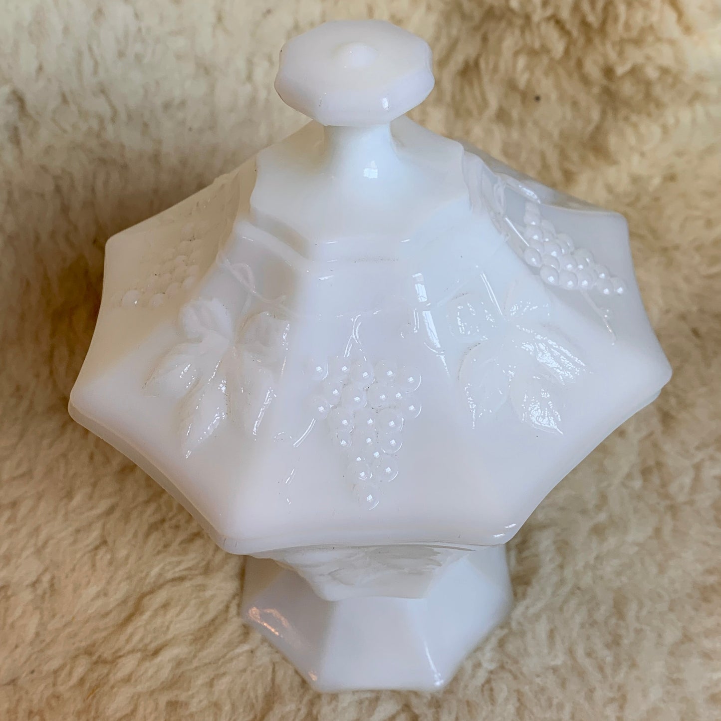 Anchor Hocking Milk Glass Candy Dish