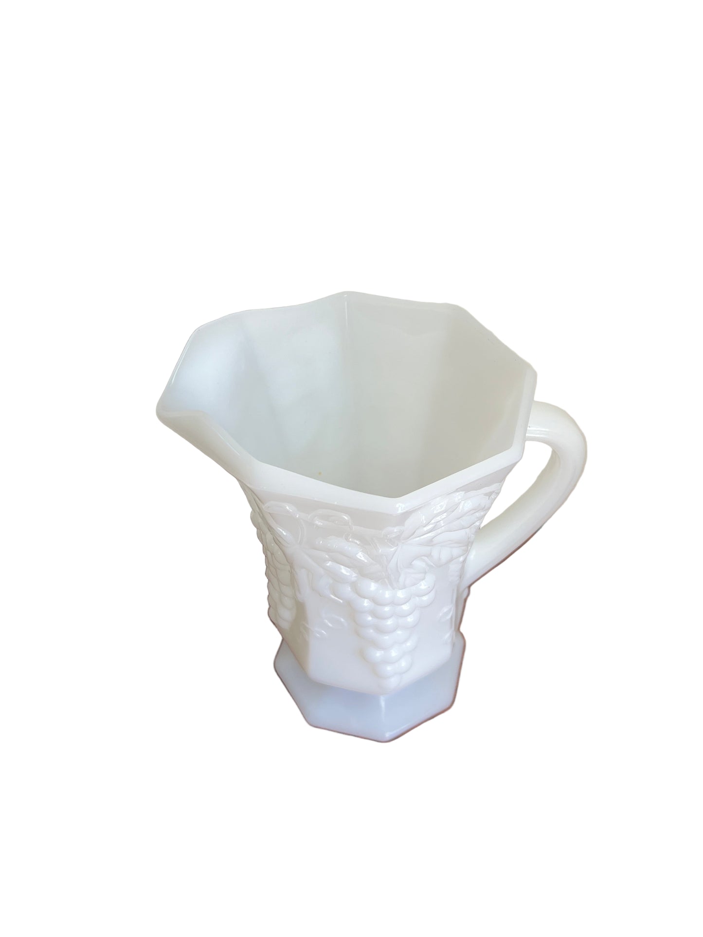 Anchor Hocking Grapes Milk Glass 20 oz. Pitcher