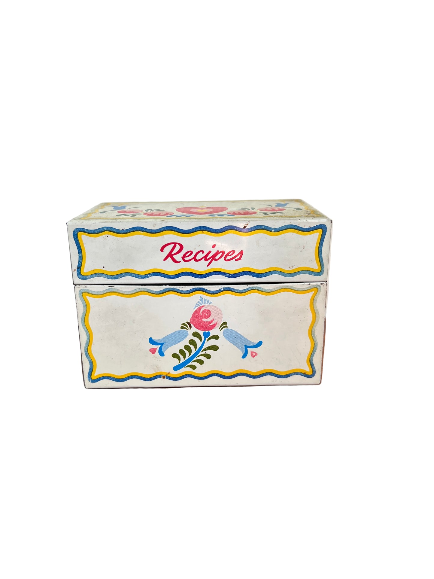 1970's Scandinavian-inspired Vintage Recipe Box - Ohio Art Co.