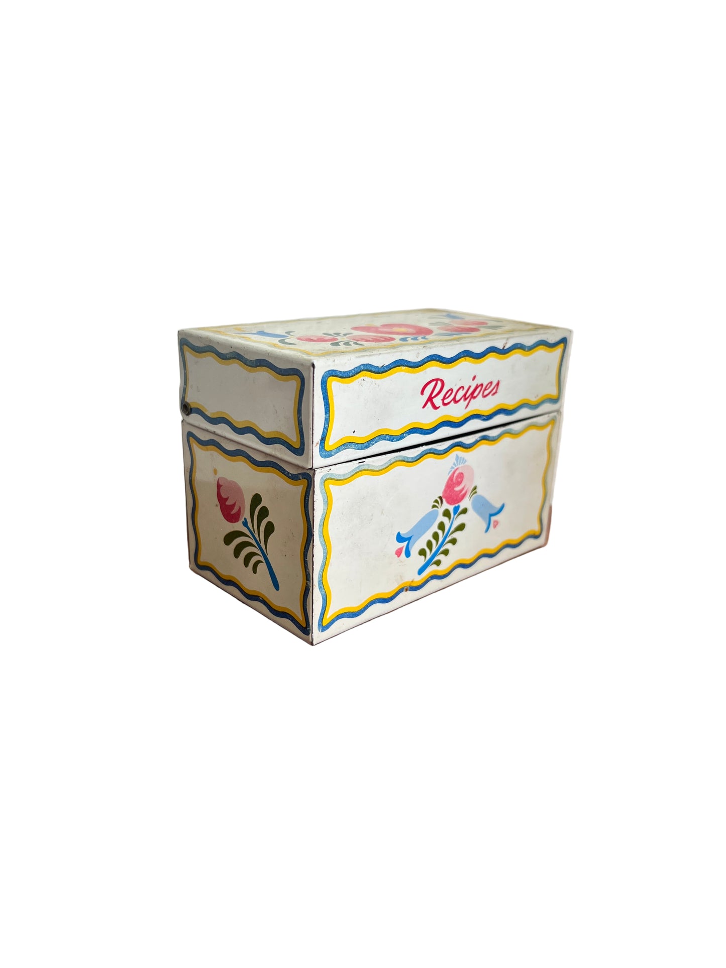 1970's Scandinavian-inspired Vintage Recipe Box - Ohio Art Co.