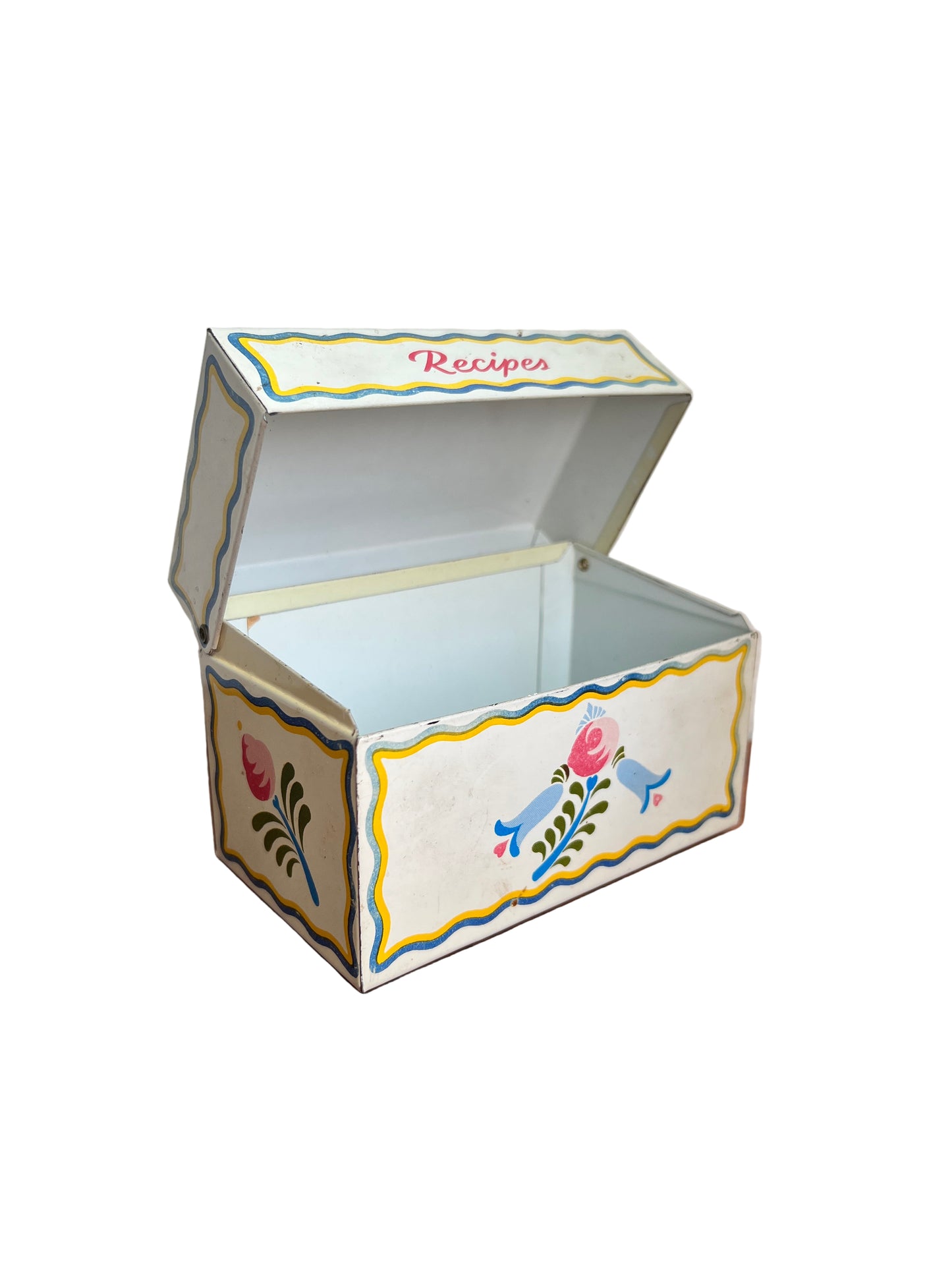1970's Scandinavian-inspired Vintage Recipe Box - Ohio Art Co.
