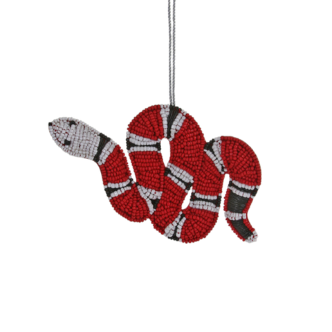 Coral Snake Beaded Ornament