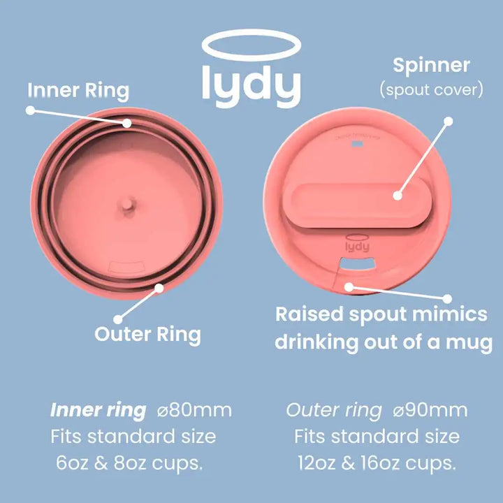 Reusable Silicone Lid - Rose - Lydy