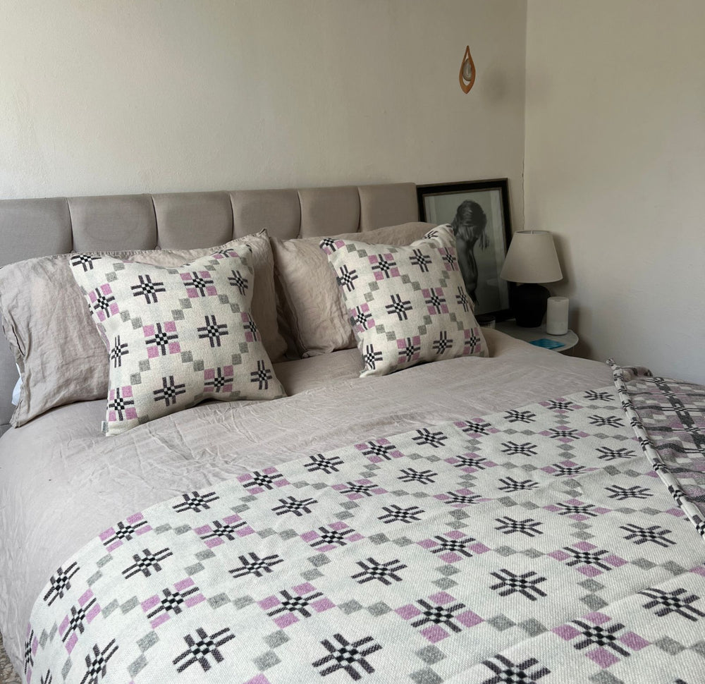 Melin Tregwynt Cushion - St David's Cross Traeth - 45cm x 45cm - Welsh Wool Pillow