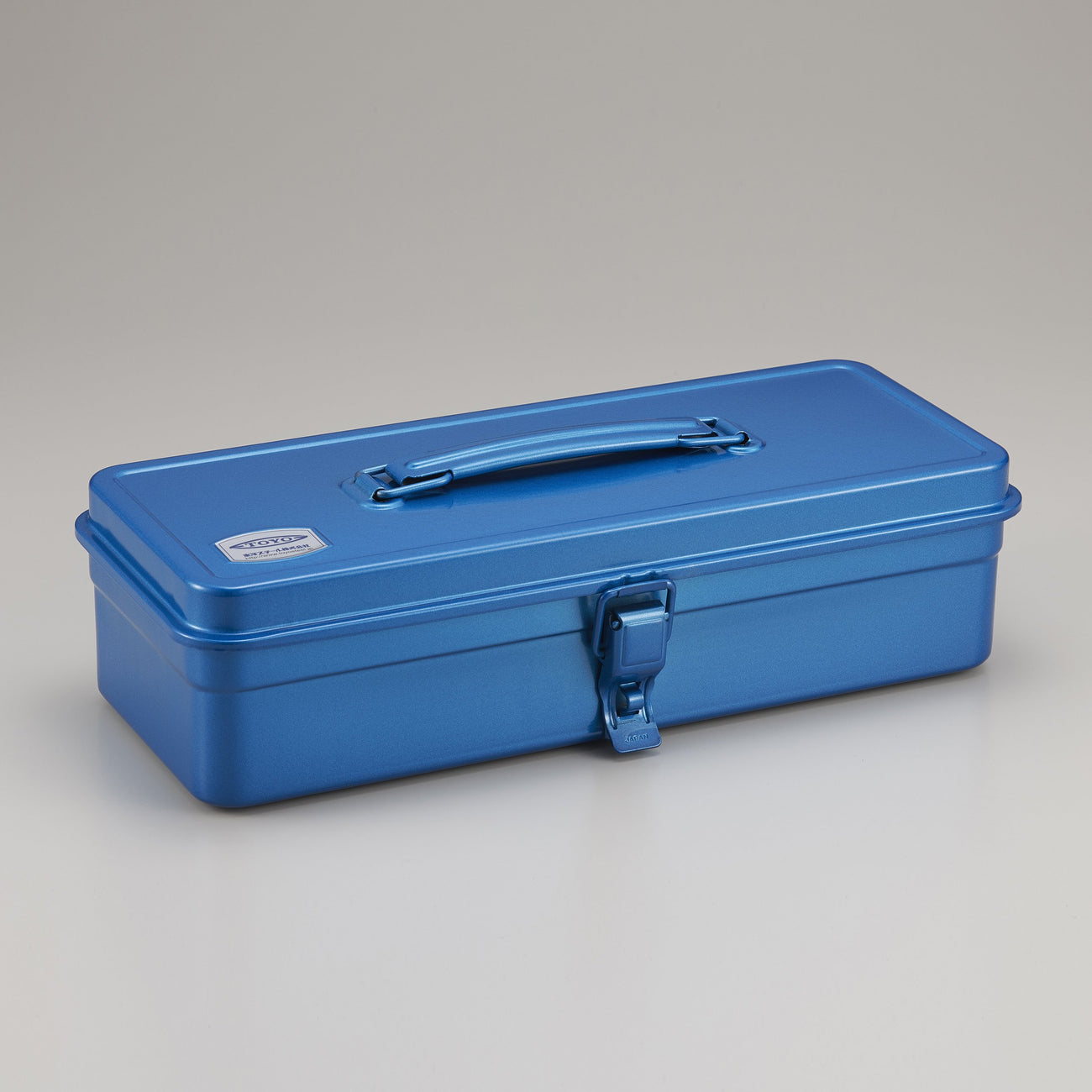 Toyo - Steel Toolbox with Top Handle and Flat Lid T-320 - Blue