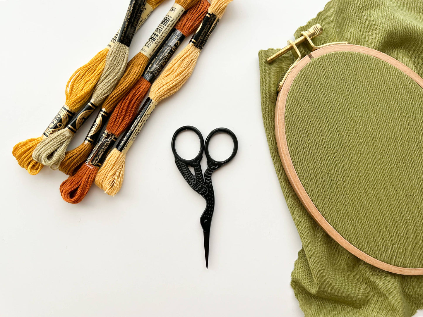 Gold Stork Embroidery Scissors