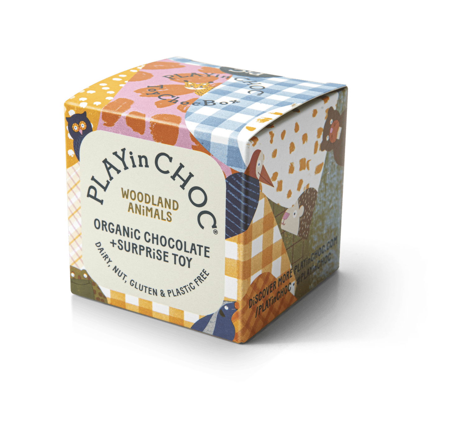 Woodland Animals - Vegan and Gluten Free Surprise Box - Puzzle Toy with Chocolate - Plastic Free - ToyChoc Box®