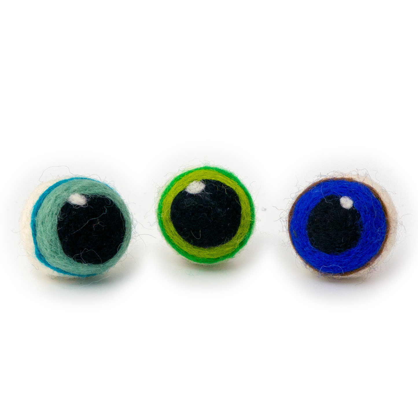 Eyeball Cat Toy - Felted Wool - Single Random Color