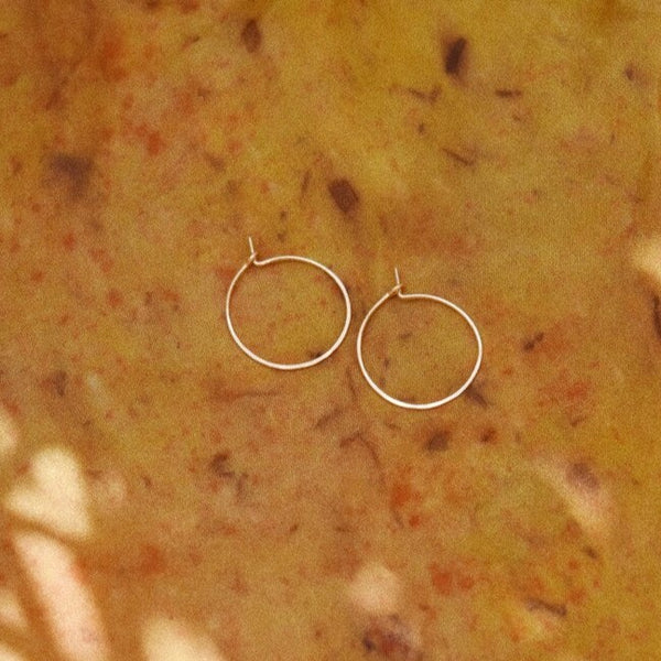 Hammered Gold Hoops - Two Sizes Available