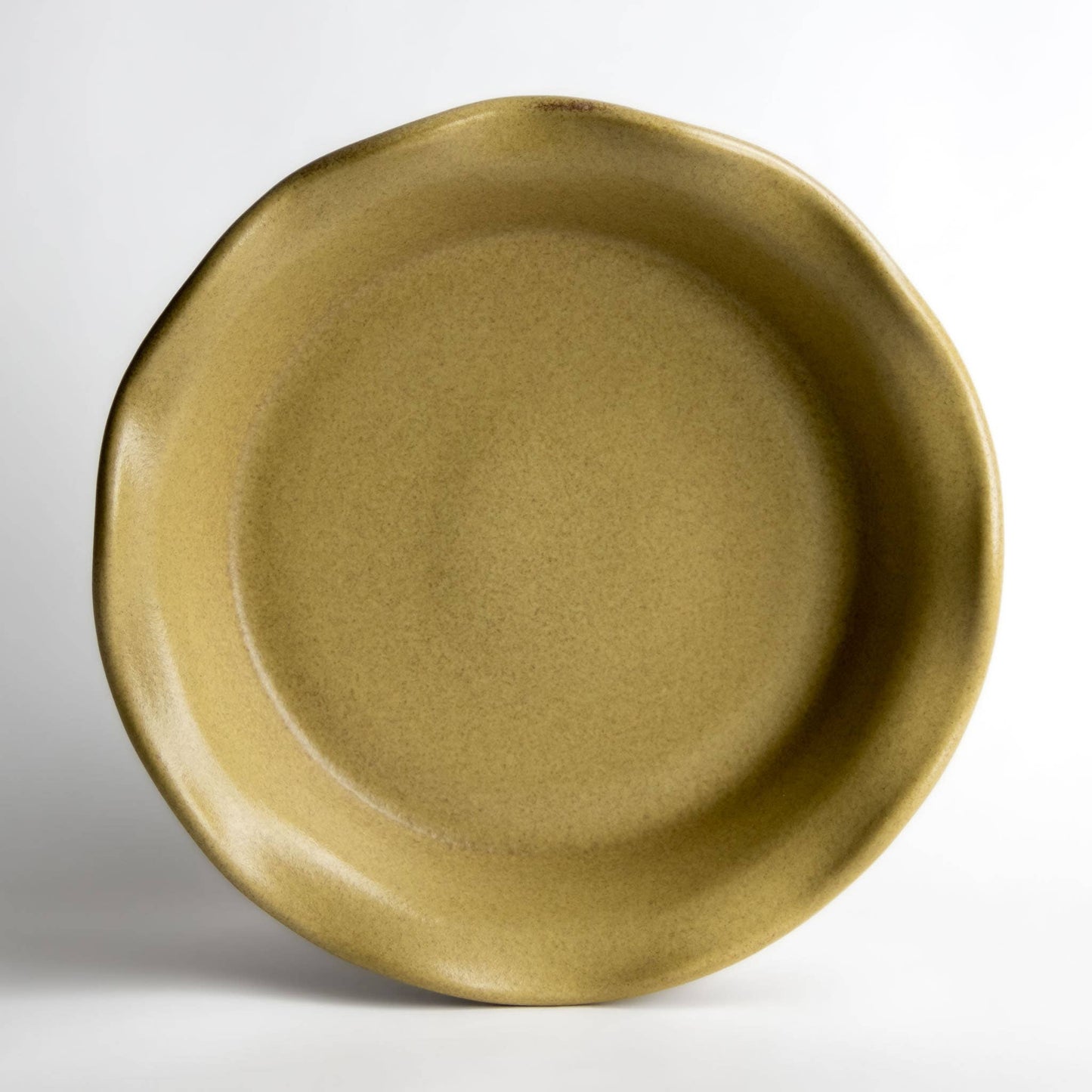 Olive - Frilly Pie Plate - Handmade Stoneware