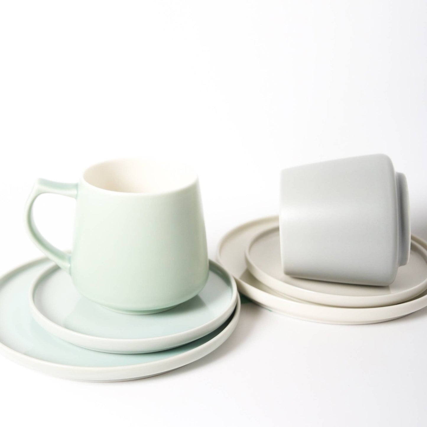 Matte Blue Aroma Mug - Japanese Ceramic - Origami