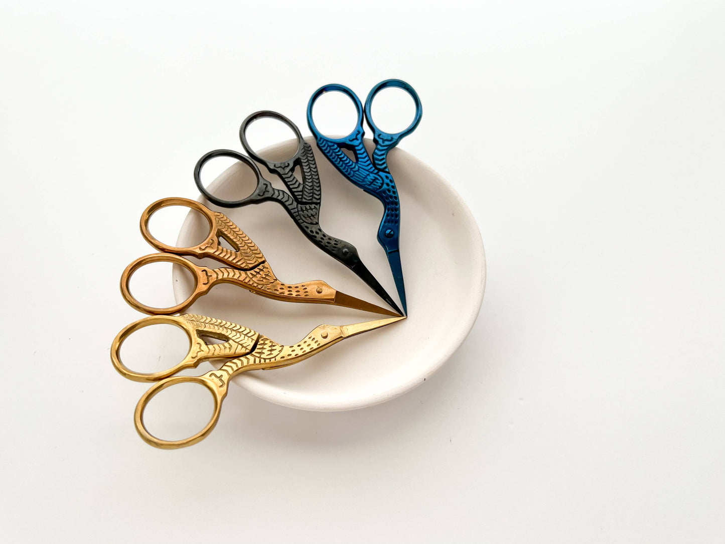 Gold Stork Embroidery Scissors