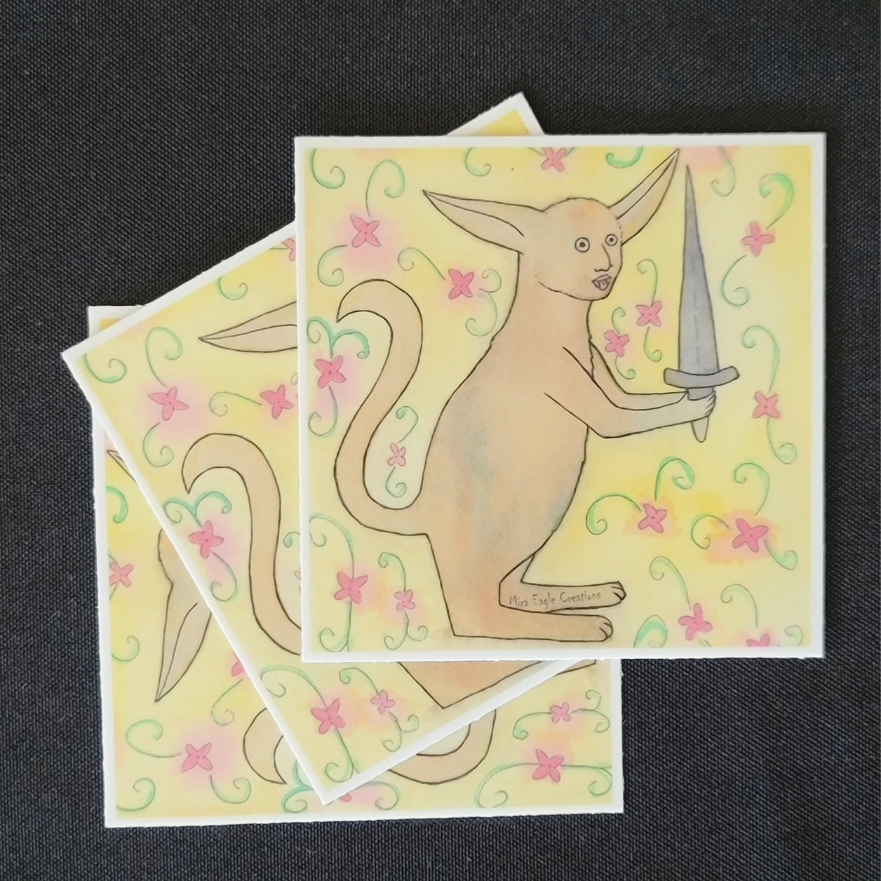 Medieval Cat King Vinyl Sticker