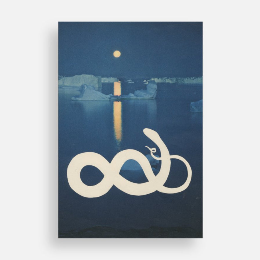 Moon Snake Mini Art Print or Postcard (4x6) - Original Art by Tamara Cervenka
