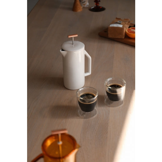 Cream Ceramic French Press
