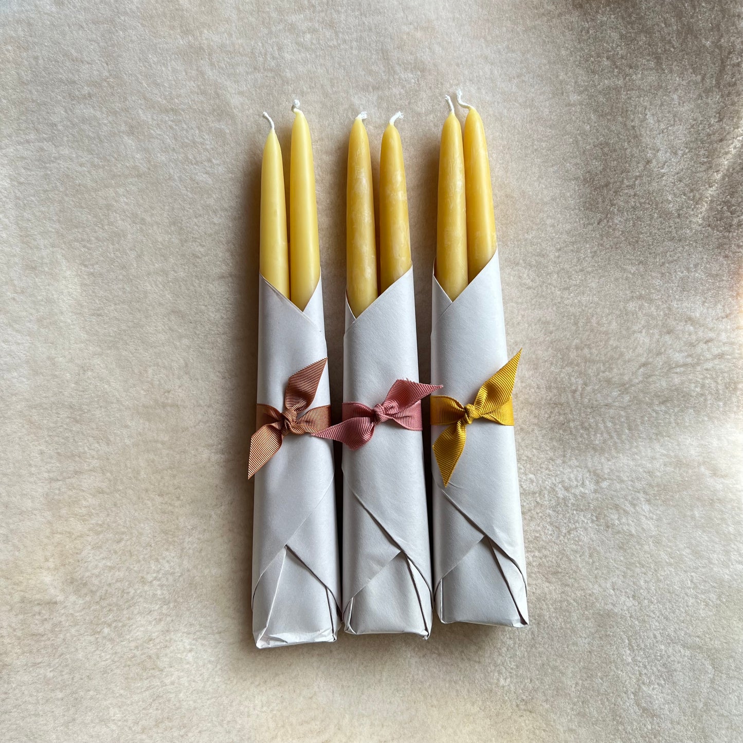 Beeswax Tapers 11" Set of 2
