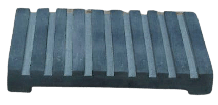 Gray soapstone ridged soap holder. Quick drying soap dish.